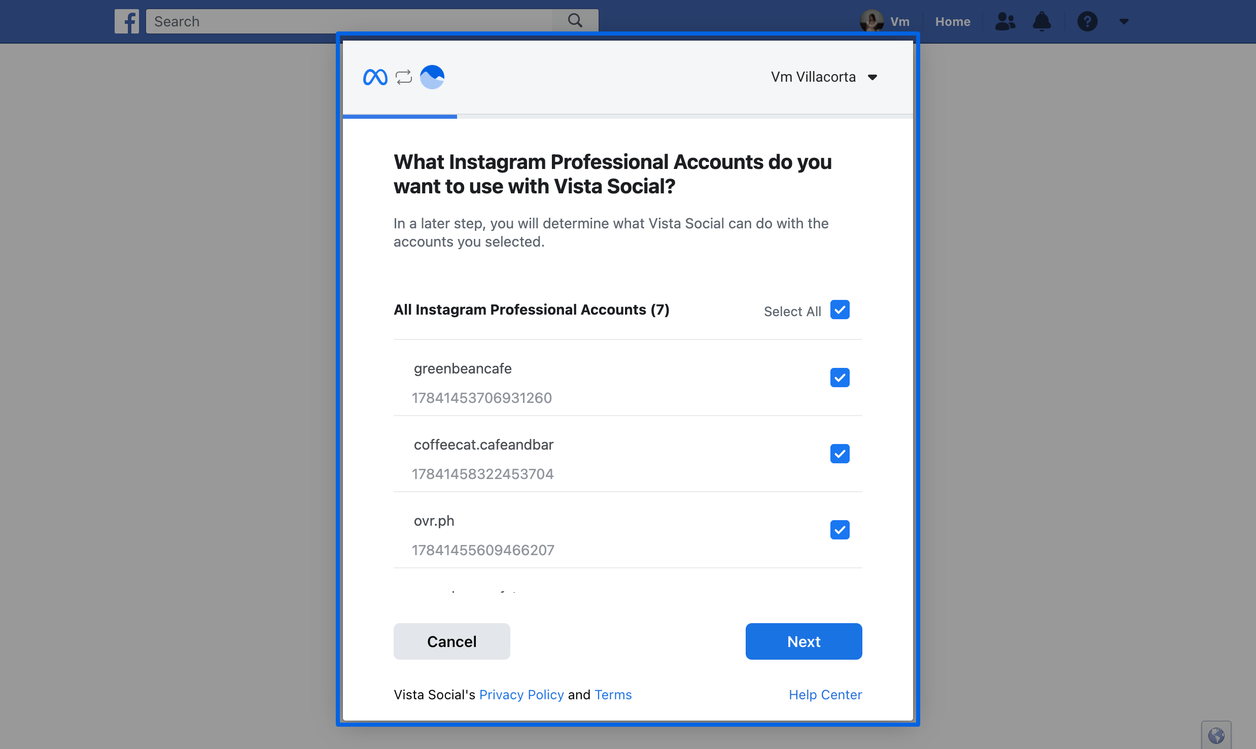 Login to Facebook (Instagram) – Support