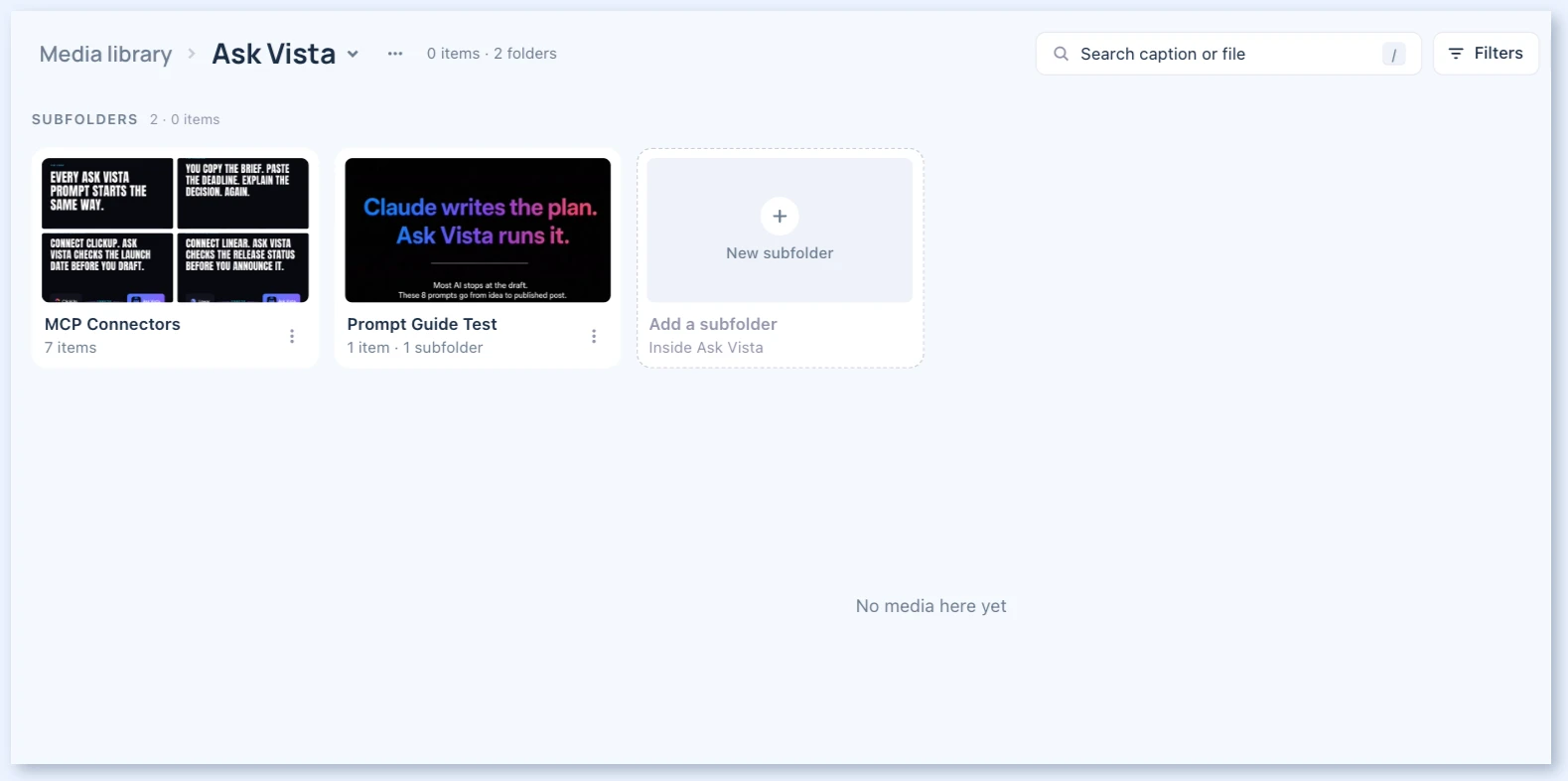 Subfolders inside a main folder